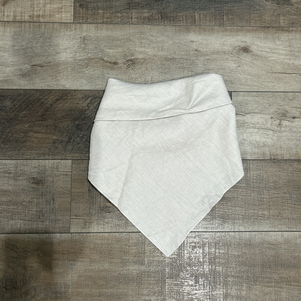 Enza Costa linen scarf top in flax - Picture 2 of 6